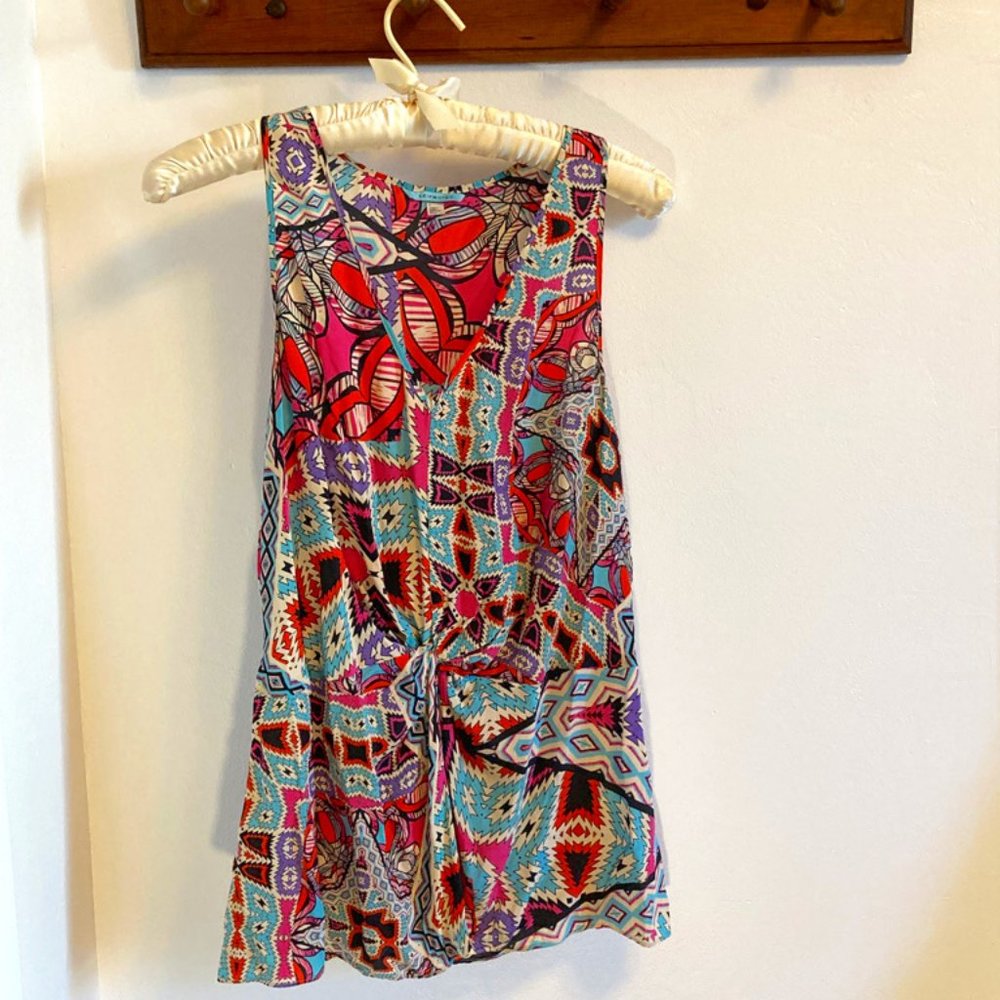 Anthroplogie “Leifnotes” Mosaic Silk Tank Blouse